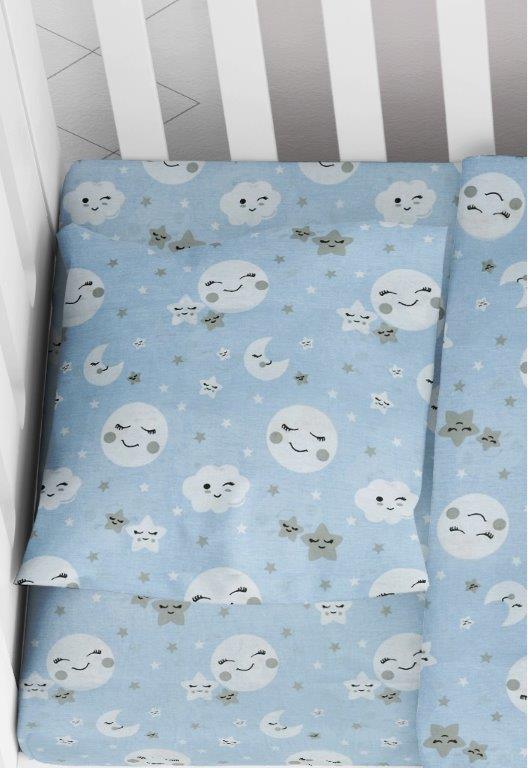 Μαξιλαροθήκη Φάκελος Βαμβακερή Bebe 35×45εκ. Smile 81 Blue Dimcol (Ύφασμα: Βαμβάκι 100%, Χρώμα: Μπλε) – DimCol – 1915817708008170