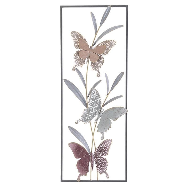 Διακοσμητικό Τοίχου Μεταλλικό inart 29x4x74εκ. 3-70-386-0135 (Υλικό: Μεταλλικό, Χρώμα: Ροζ) – inart – 3-70-386-0135