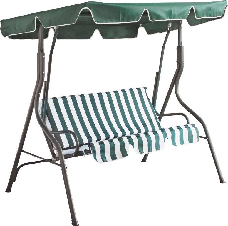 Κούνια 3 Θέσεων Μεταλλική- Polyester 170x110x153εκ. SUM5101GR (Υλικό: Μεταλλικό) – OEM – 4-SUM5101GR