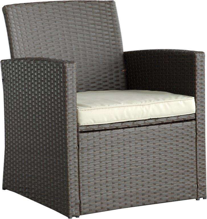 Πολυθρόνα Εξωτερικού Χώρου Μεταλλική-Wicker 63x66x76εκ. Με Μαξιλάρια LER335/113 (Υλικό: Μεταλλικό) – OEM – 4-LER335/113