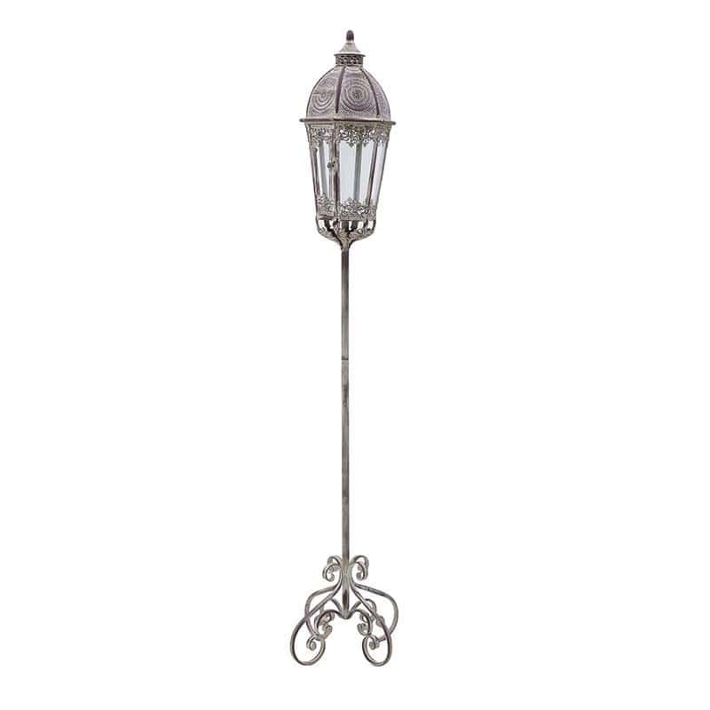 Φανάρι Αντικέ Μεταλλικό inart 25x23x167εκ. 3-70-609-0043 (Υλικό: Μεταλλικό, Χρώμα: Αντικέ) – inart – 3-70-609-0043