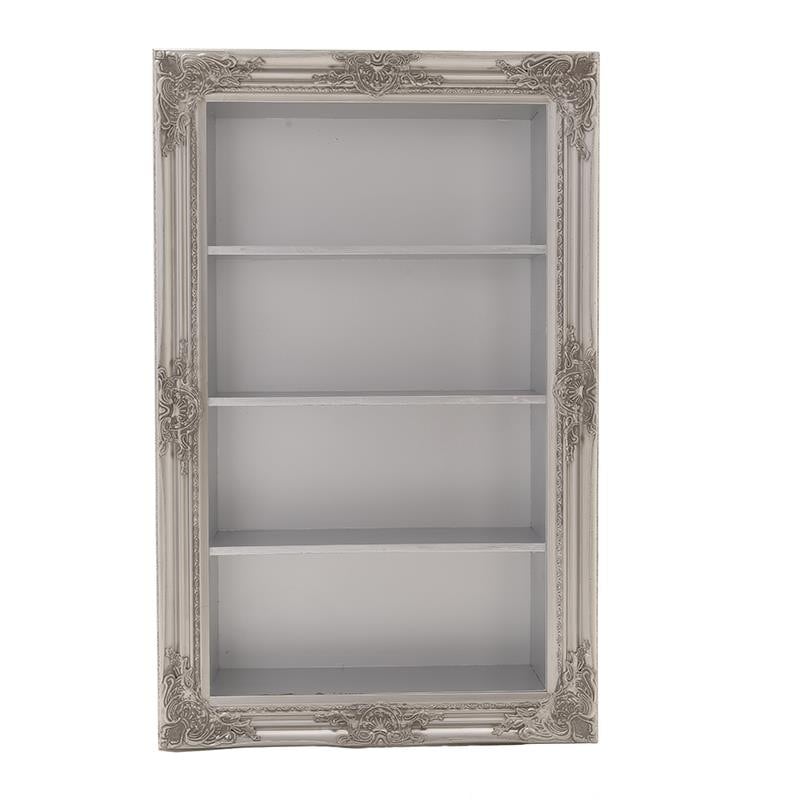 Ραφιέρα Τοίχου Polyresin Αντικέ inart 64x19x100εκ. 3-50-261-0003 (Υλικό: Polyresin, Χρώμα: Ασημί ) – inart – 3-50-261-0003