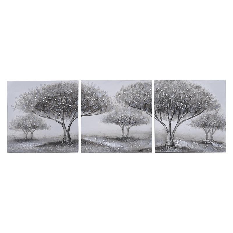 Σετ Πίνακας-Καμβάς 3τμχ Ξύλινος inart 40×40εκ. 3-90-519-0196 (Υλικό: Ξύλο) – inart – 3-90-519-0196