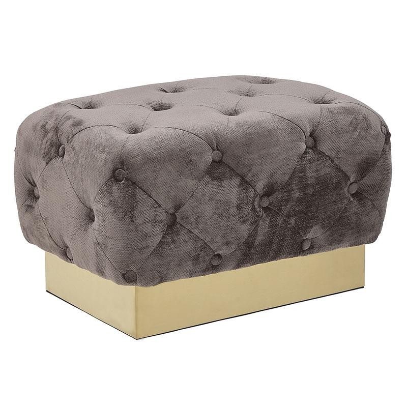 Σκαμπώ Υφασμάτινο inart 60x42x37εκ. 3-50-104-0414 (Ύφασμα: Polyester, Χρώμα: Καφέ) – inart – 3-50-104-0414