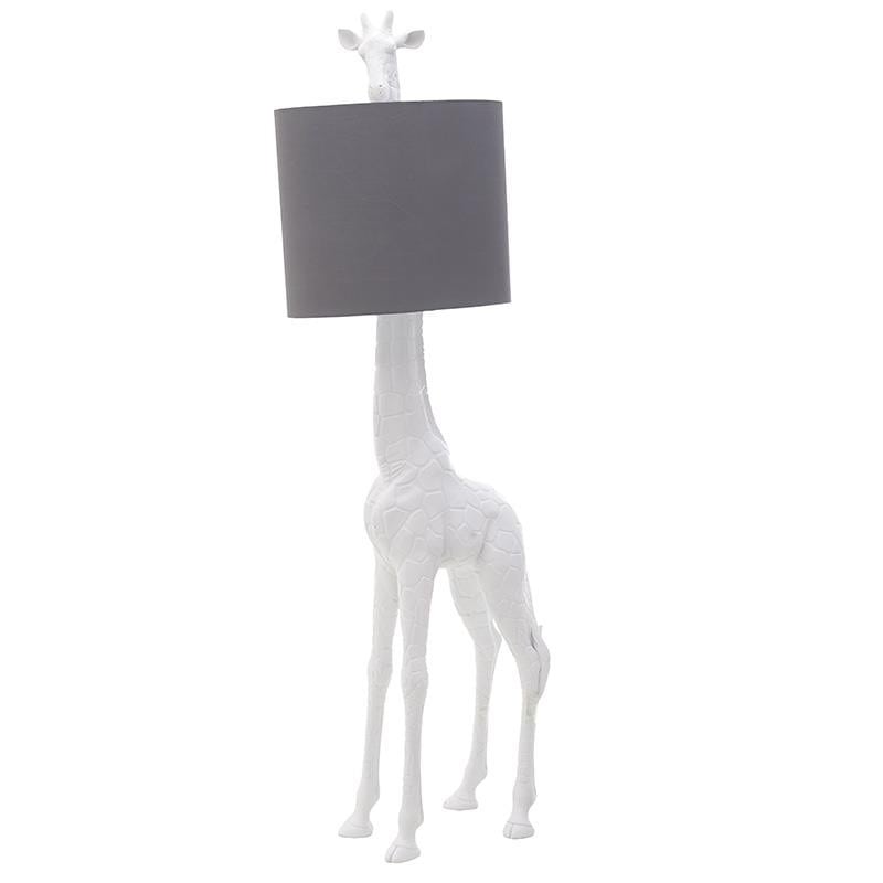 Φωτιστικό Επιδαπέδιο Καμηλοπάρδαλη Polyresin inart 55x34x180εκ. 3-15-784-0004 (Υλικό: Polyresin, Χρώμα: Λευκό) – inart – 3-15-784-0004