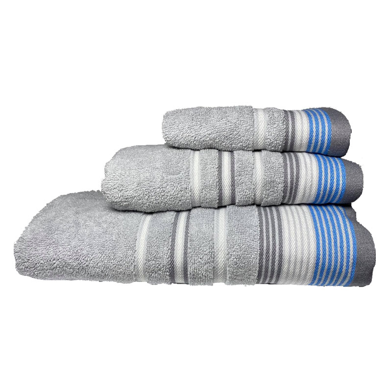 Σετ πετσέτες 3τμχ Βαμβακερές Bella Grey 24home (Ύφασμα: Βαμβάκι 100%, Χρώμα: Γκρι) - 24home.gr - 24-bella-grey 105478