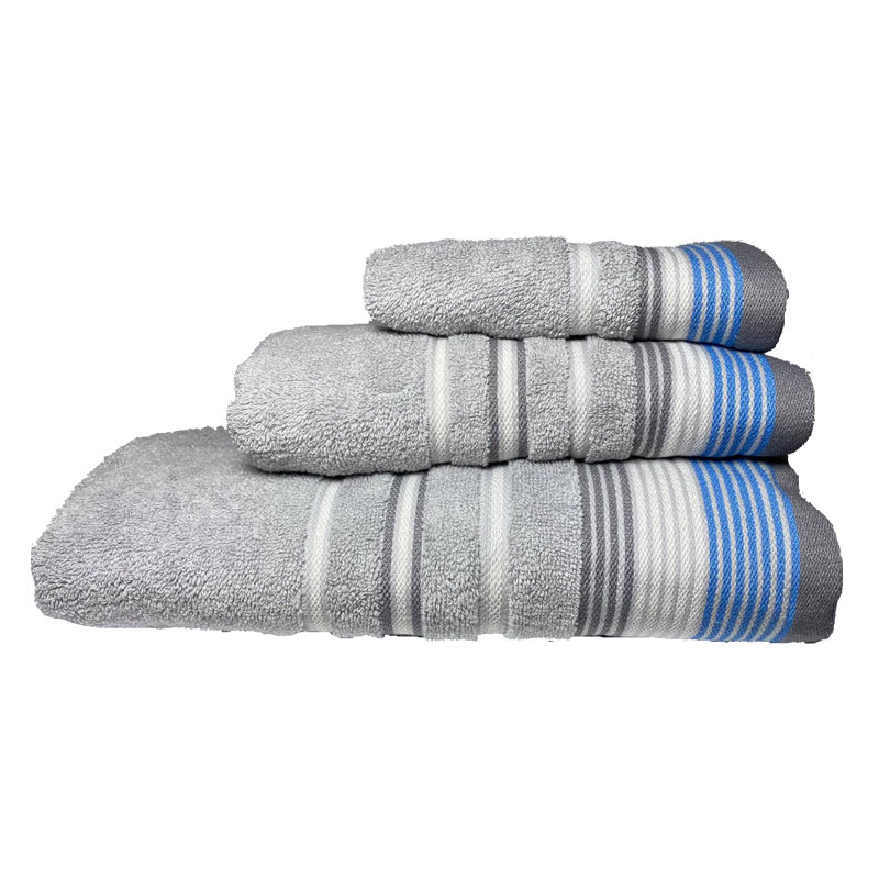Σετ πετσέτες 3τμχ Βαμβακερές Bella Grey 24home (Ύφασμα: Βαμβάκι 100%, Χρώμα: Γκρι) – 24home.gr – 24-bella-grey