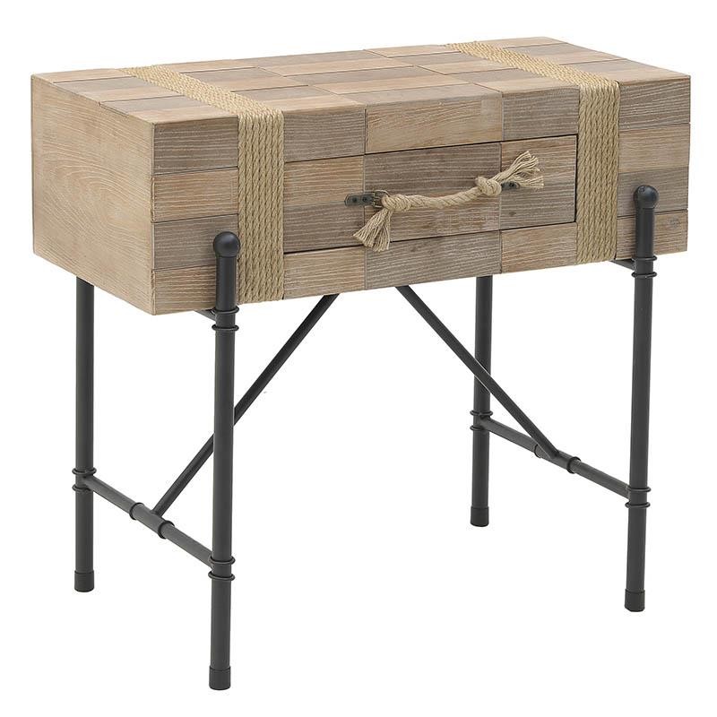 Κονσόλα Ξύλινη-Μεταλλική inart 80x45x75εκ. 3-50-939-0082 (Υλικό: Ξύλο, Χρώμα: Μαύρο) – inart – 3-50-939-0082