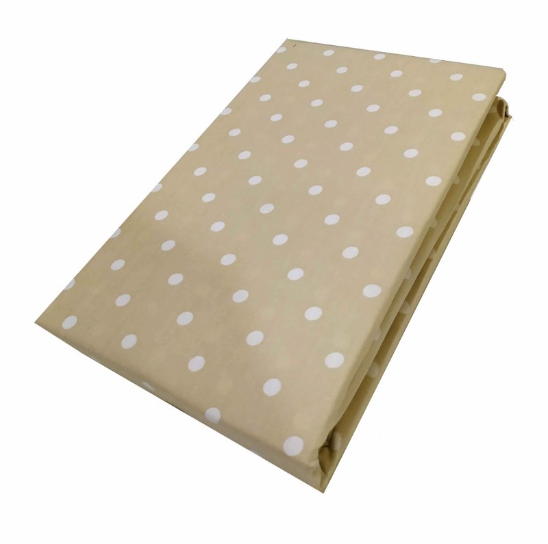 Σεντόνι Μεμονωμένο Polycotton Υπέρδιπλο 220×240εκ. Πουά Beige (Ύφασμα: 50%Cotton-50%Polyester, Χρώμα: Μπεζ) – KOMVOS HOME – 7002201-15