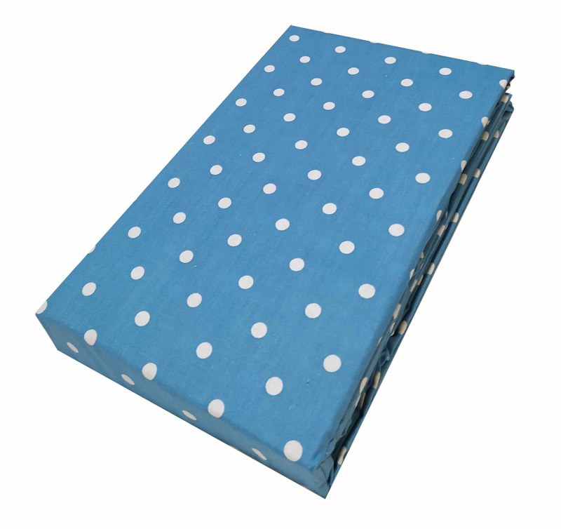 Ζεύγος Μαξιλαροθήκες Polycotton 50×70εκ. Πουά Light Blue (Ύφασμα: 50%Cotton-50%Polyester, Χρώμα: Γαλάζιο ) – KOMVOS HOME – 7000139-14
