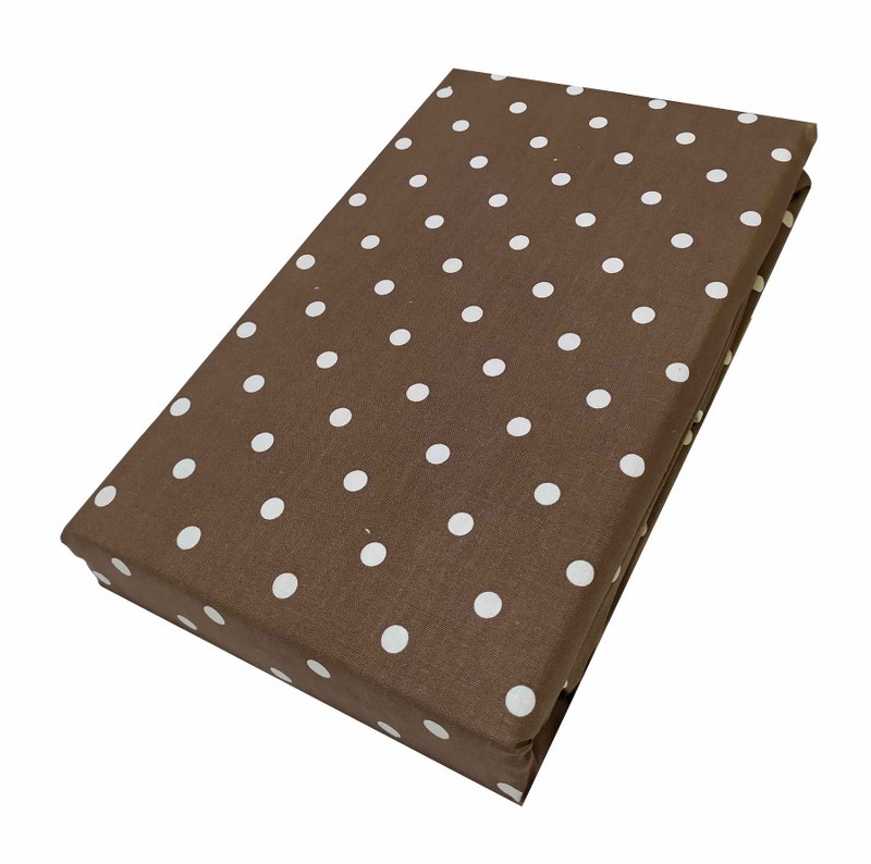 Ζεύγος Μαξιλαροθήκες Polycotton 50×70εκ. Πουά Brown (Ύφασμα: 50%Cotton-50%Polyester, Χρώμα: Καφέ) – KOMVOS HOME – 7000139-37