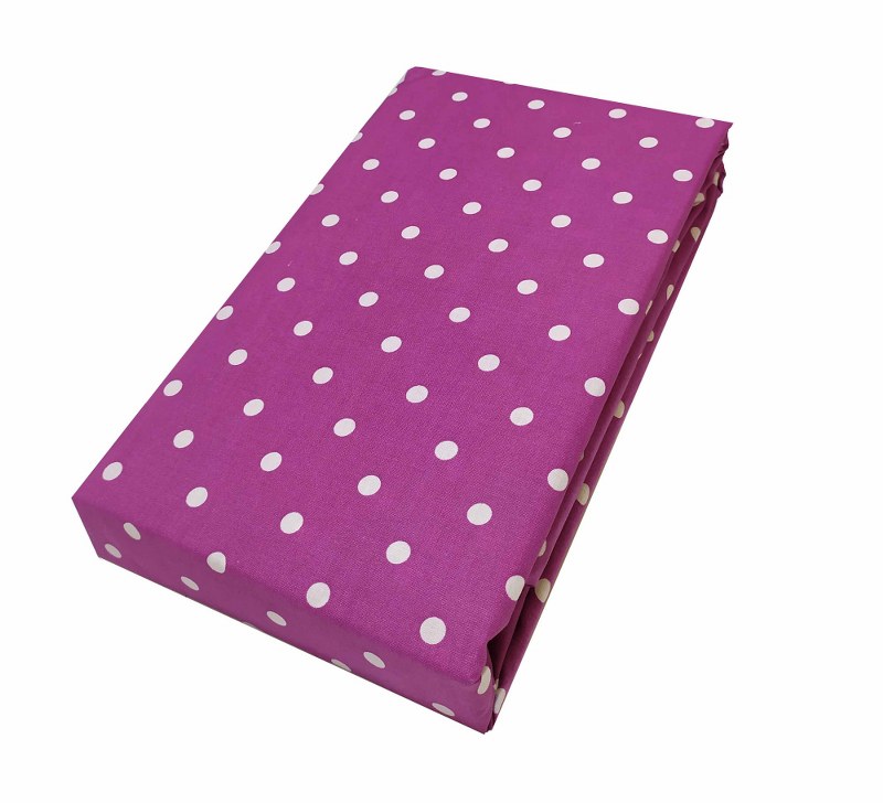 Ζεύγος Μαξιλαροθήκες Polycotton 50×70εκ. Πουά Mauve (Ύφασμα: 50%Cotton-50%Polyester, Χρώμα: Μωβ) – KOMVOS HOME – 7000139-36