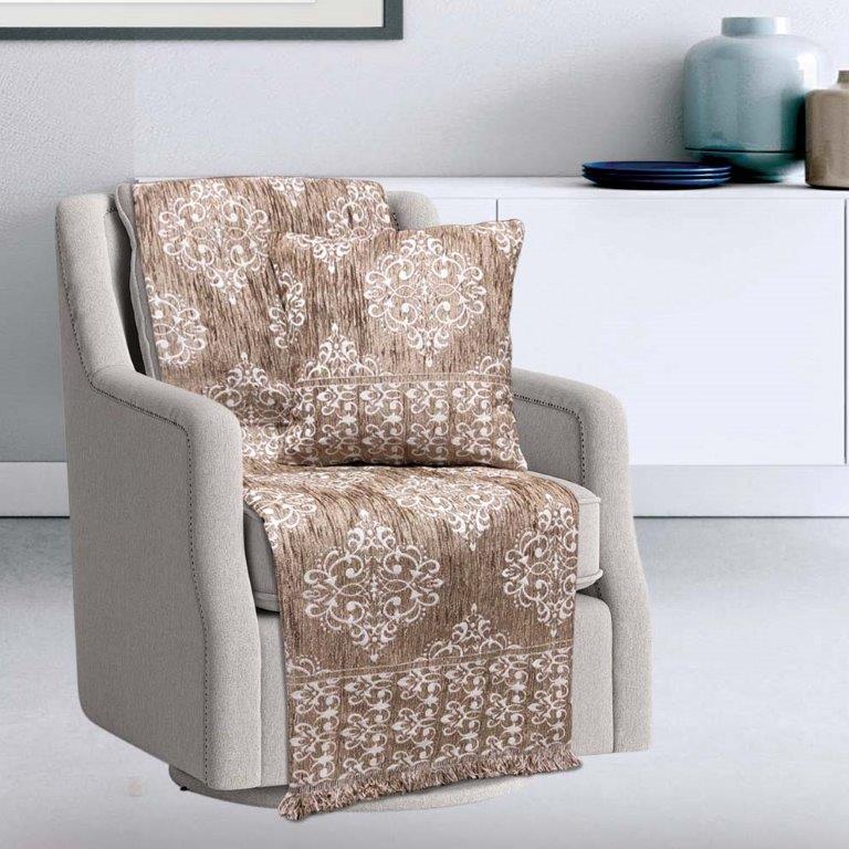 Ριχτάρι Σενίλ Ζακάρ Πολυθρόνας 180×160εκ. Verona Cream Sb home (Ύφασμα: Chenille, Χρώμα: Εκρού ) – Sb home – 5206864057944