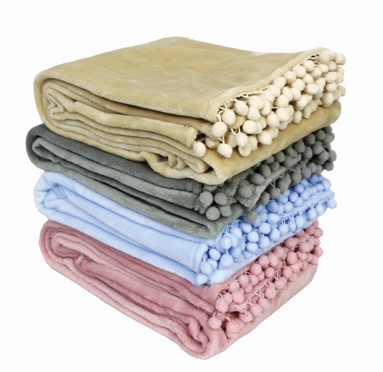 Κουβέρτα Fleece Υπέρδιπλη 220×240εκ. Pommy Pink Makis Tselios (Ύφασμα: Polyester) – Makis Tselios – 322370123456