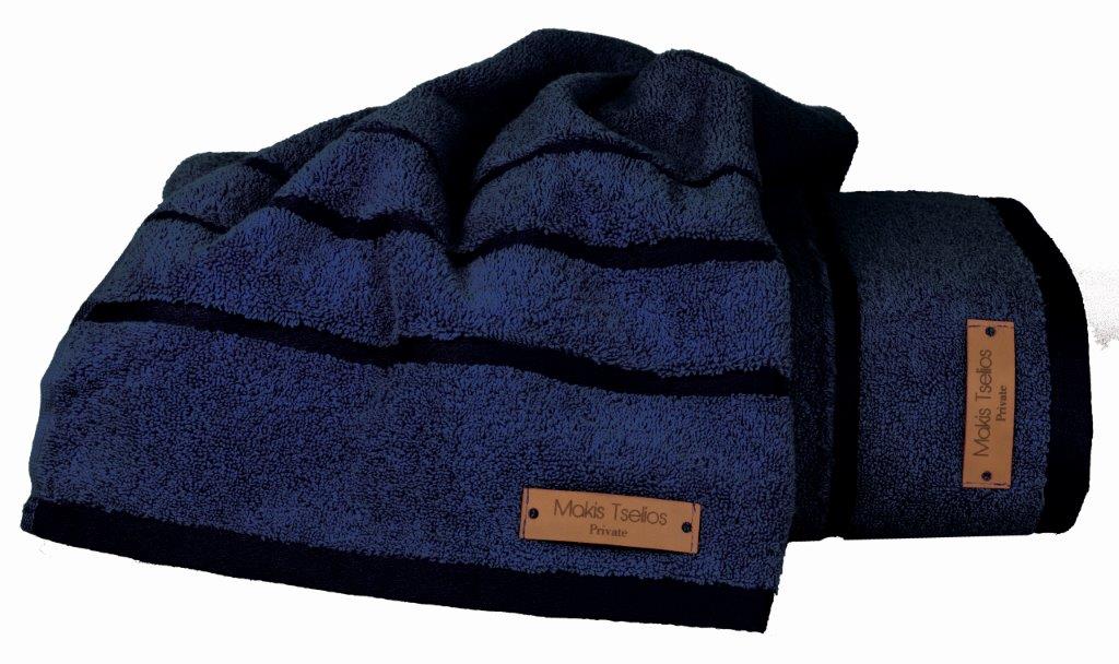 Πετσέτα Μεμονωμένη Βαμβακερή 50×90εκ. Prive Blue Makis Tselios (Ύφασμα: Βαμβάκι 100%, Χρώμα: Μπλε) – Makis Tselios – 290490123456