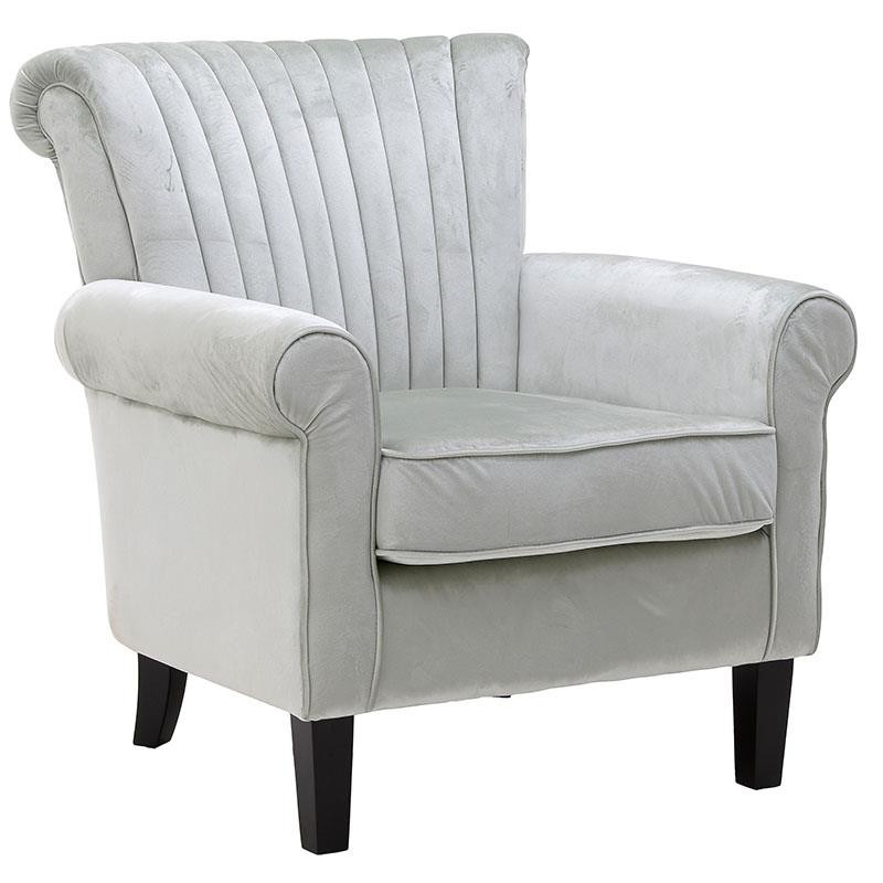 Μπερζέρα Βελούδινη inart 76x80x84,5/47εκ. 3-50-176-0034 (Ύφασμα: Βελούδο, Χρώμα: Μπεζ) – inart – 3-50-176-0034