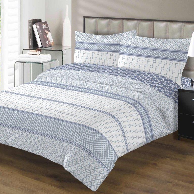Παπλωματοθήκη Polycotton Μονή 160×240εκ. Alabama Blue (Ύφασμα: 50%Cotton-50%Polyester) – KOMVOS HOME – 7000696-42