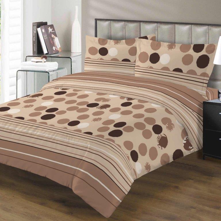 Παπλωματοθήκη Polycotton Υπέρδιπλη 220×240εκ. Bubbles Brown (Ύφασμα: 50%Cotton-50%Polyester, Χρώμα: Καφέ) – KOMVOS HOME – 7000672-43