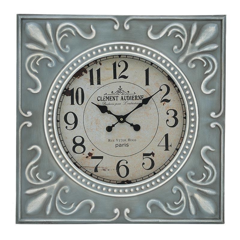 Ρολόι Τοίχου Ξύλινο Αντικέ inart 60x4x60εκ. 3-20-773-0346 (Υλικό: Ξύλο, Χρώμα: Γαλάζιο ) – inart – 3-20-773-0346