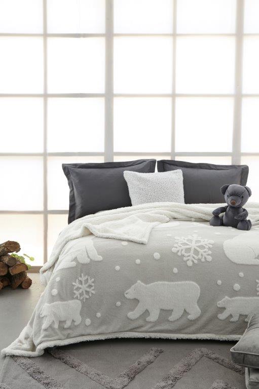 Κουβέρτα Fleece-Sherpa Υπέρδιπλη 220×240εκ. Polo Palamaiki (Χρώμα: Λευκό) – Palamaiki – 5205857214067
