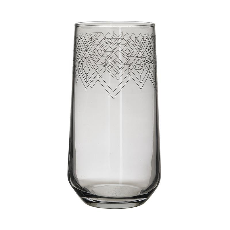 Σετ Ποτήρι Νερού 6τμχ Γυάλινο CLICK 470ml 6-60-961-0034 (Υλικό: Γυαλί, Χρώμα: Γκρι) – CLICK – 6-60-961-0034