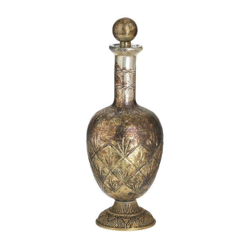 Καράφα Γυάλινη Αντικέ inart 12×31εκ. 3-70-085-0180 (Υλικό: Γυαλί, Χρώμα: Χρυσό ) – inart – 3-70-085-0180