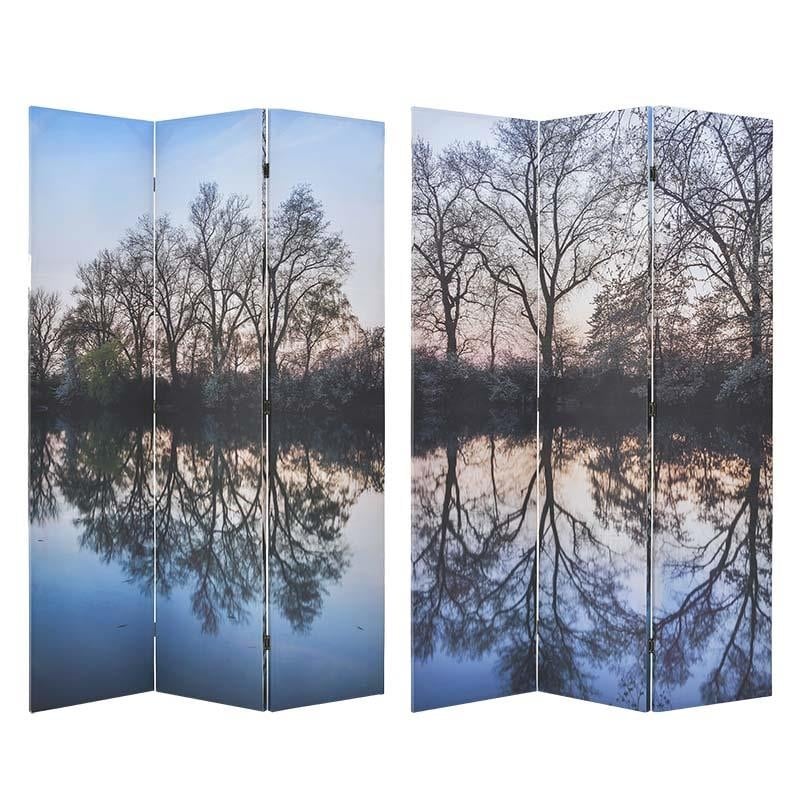 Παραβάν 2 Όψεων Ξύλινο-Καμβάς inart 120x3x180εκ. 3-50-610-0215 (Υλικό: Ξύλο, Ύφασμα: Καμβάς) – inart – 3-50-610-0215