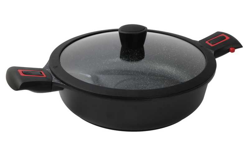 Ημιχύτρα – Σωτέζα Αντικολλητική Cooktech Series Αλουμινίου Εstia 28εκ. 01-2336 – estia – 01-2336