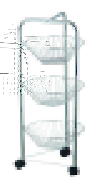 Φρουτιέρα Χρωμίου 3 Θέσεων Εstia 33x33x75εκ. 01-2190 – estia – 01-2190
