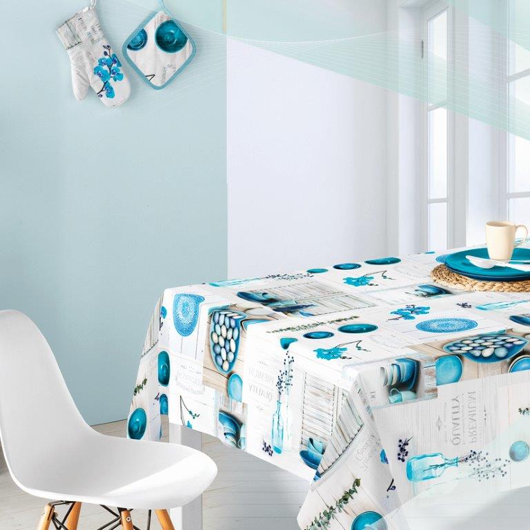 Τραπεζομάντηλο Βαμβακερό 140×180εκ. Kleo Sb Home (Ύφασμα: Βαμβάκι 100%, Χρώμα: Τυρκουάζ) – Sb home – 520686400308