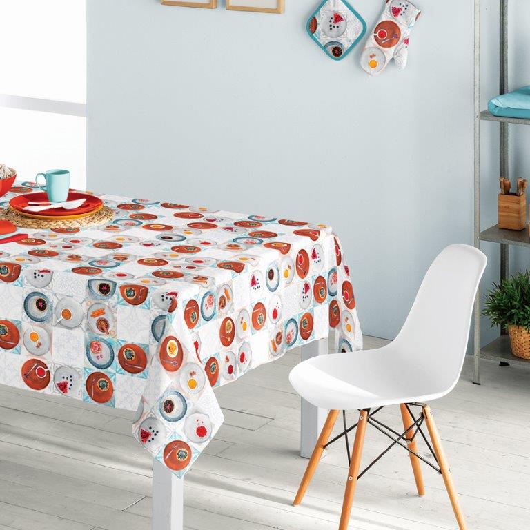Τραπεζομάντηλο Βαμβακερό 140×180εκ. Mosaic Sb Home (Ύφασμα: Βαμβάκι 100%, Χρώμα: Κεραμιδί ) – Sb home – 5206864002814
