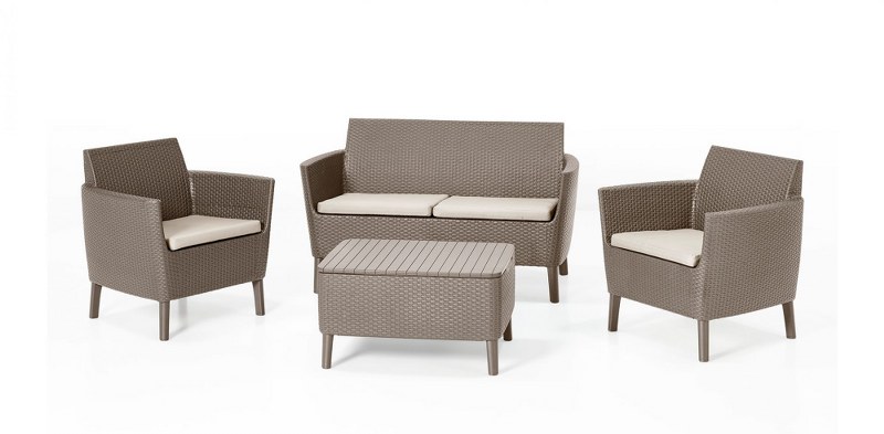 Σετ Κήπου 4τμχ Salemo Allibert Lounge Set – Allibert – salemo-lounge-set-cappuccino