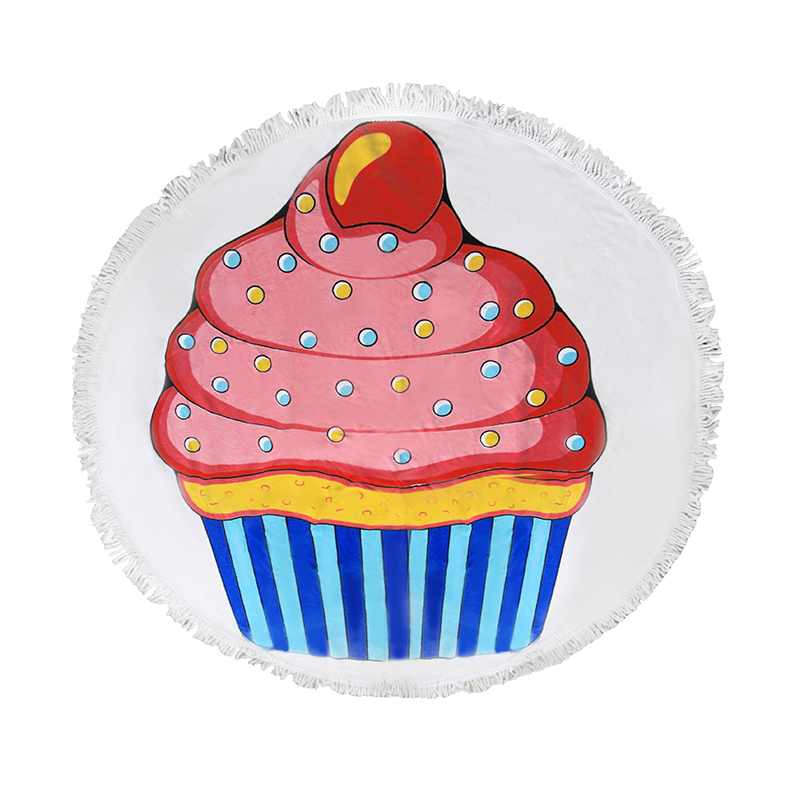 Πετσέτα Θαλάσσης Στρογγυλή «Cup Cake» – OEM – 274-1