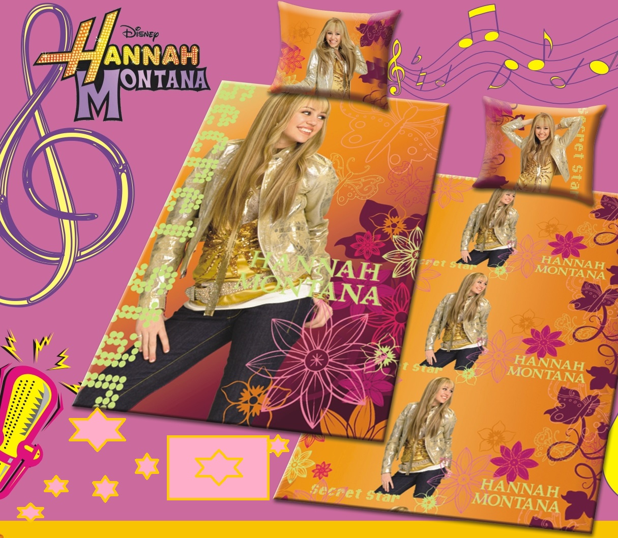 Κουβέρτα Πικέ Παιδική Με Μαξιλαροθήκη Hannah Montana – ZBRITTA – 9-Κ.18_πικέ