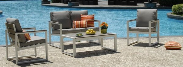 Σετ Κήπου 4τμχ Αλουμινίου Venezia Lounge Set White – OEM – 13-venezia-lounge-set-white