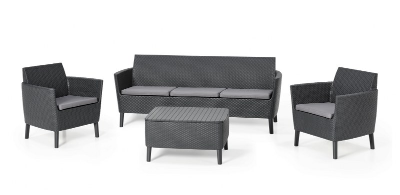 Σετ Κήπου 4τμχ Salemo Allibert Triple Set – Allibert – salemo-triple-set-graphite