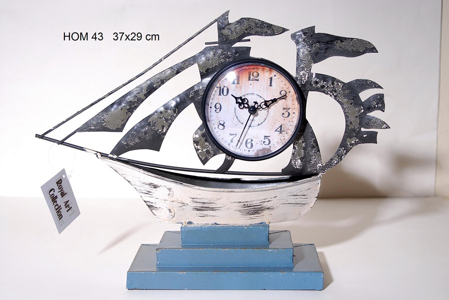 Διακοσμητικό Ρολόι Μεταλλικό Royal Art 37x29εκ. HOM43 (Υλικό: Μεταλλικό) - Royal Art Collection - HOM43