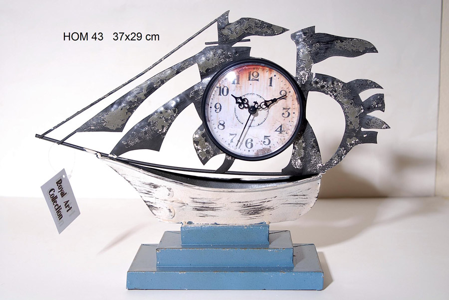 Διακοσμητικό Ρολόι Μεταλλικό Royal Art 37×29εκ. HOM43 (Υλικό: Μεταλλικό) – Royal Art Collection – HOM43