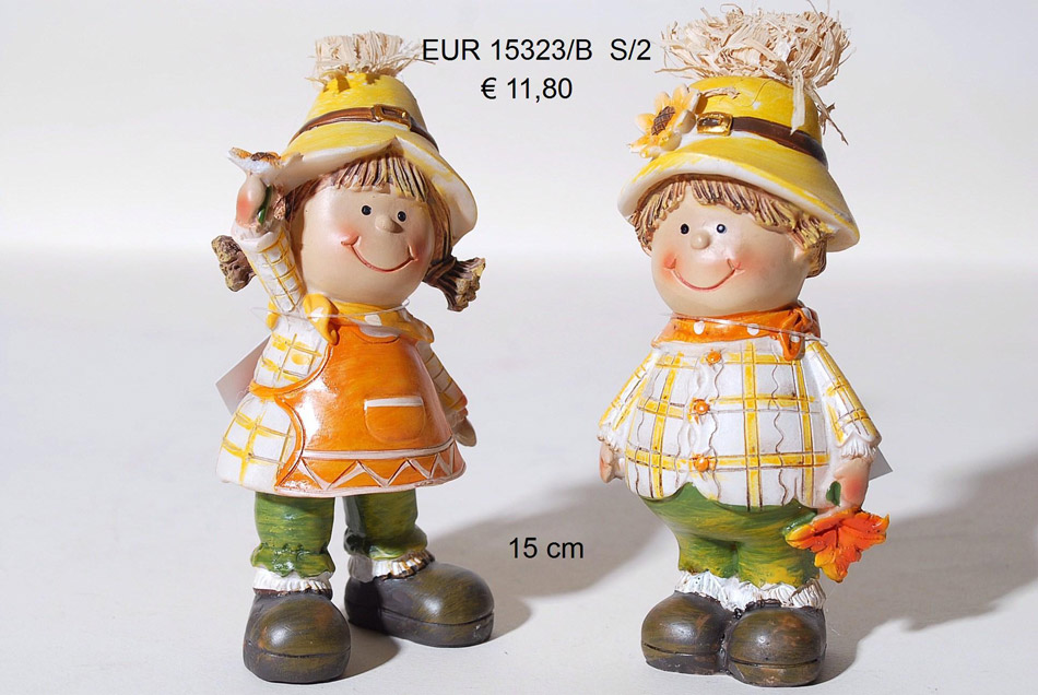 Σετ 2τμχ Διακοσμητικά Παιδάκια Κεραμικά Royal Art 15εκ. EUR15323A/B (Υλικό: Κεραμικό) - Royal Art Collection - EUR15323A/B 111772