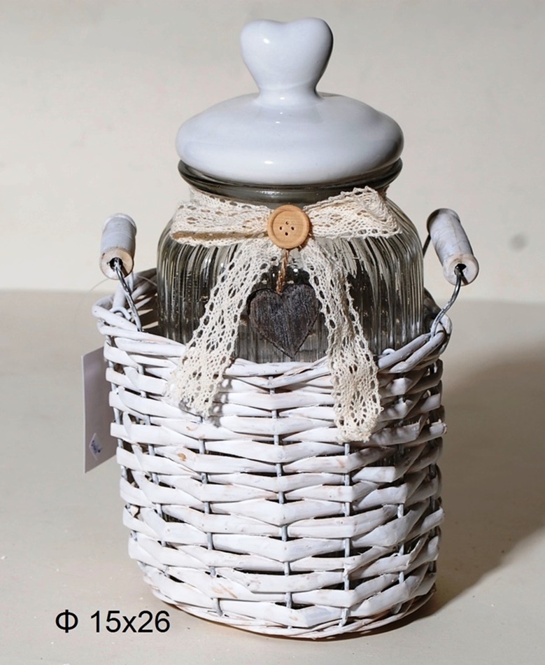 Δοχέιο Γυάλινο-Πορσελάνης Royal Art 15×26εκ. YOB046/1W (Υλικό: Γυαλί) – Royal Art Collection – YOB046/1W