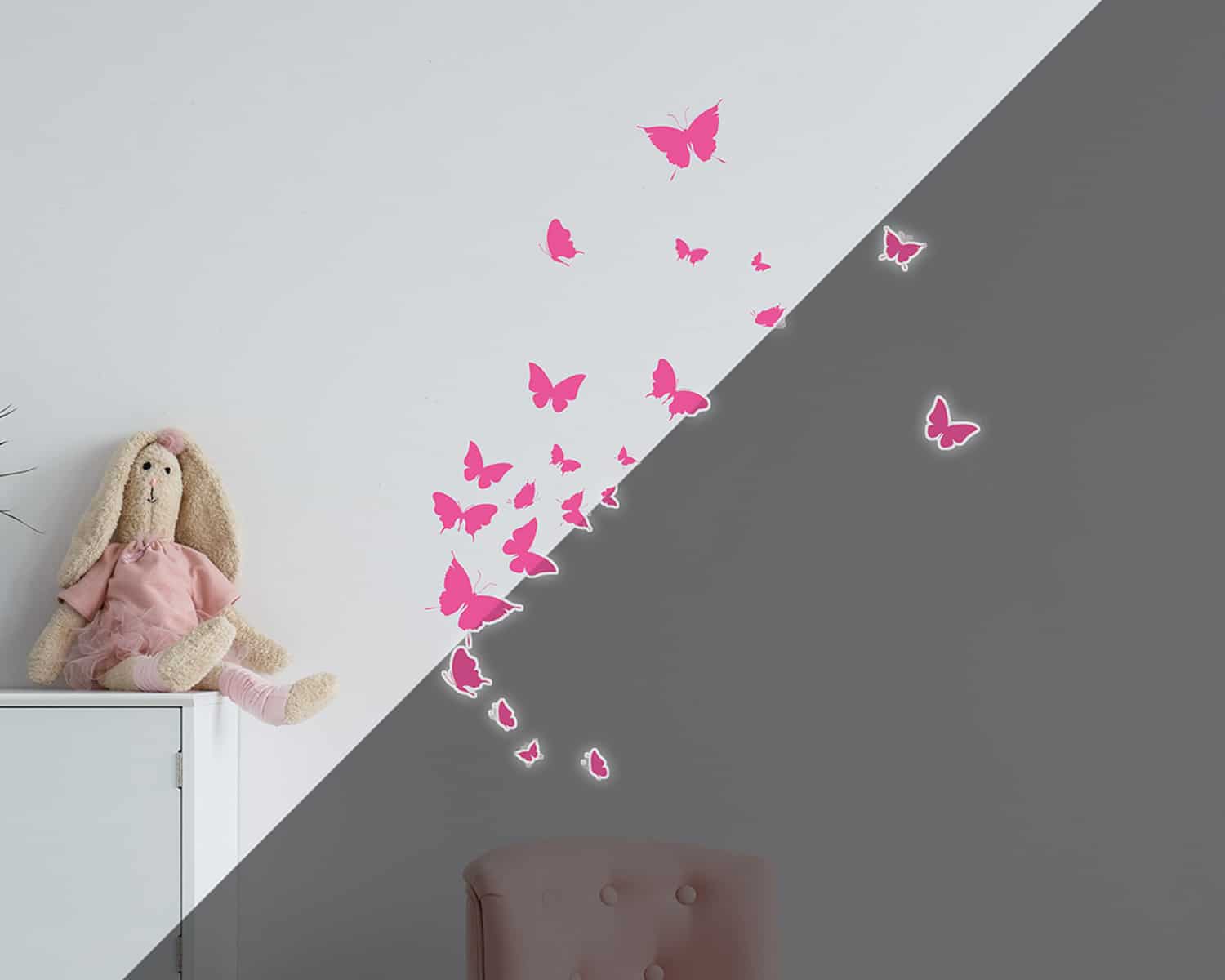 Butterflies φωσφορίζοντα τοίχου S – ango – ANGO_77224