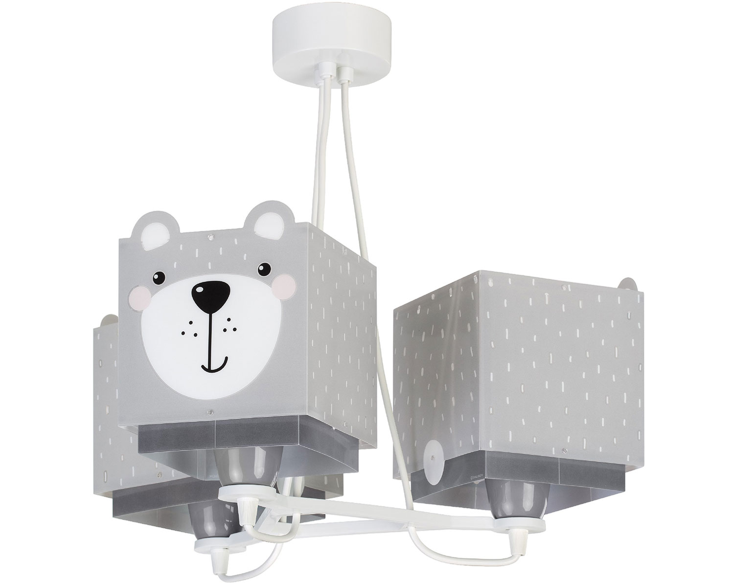 Φωτιστικό Οροφής 3Φωτο Little Teddy 39x39x45εκ. Ango 64577 (Υλικό: Πλαστικό, Χρώμα: Γκρι) – ango – ANGO_64577