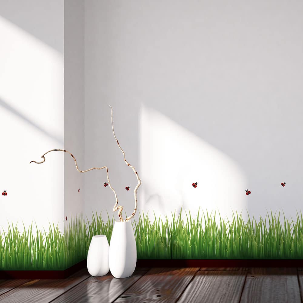 Αυτοκόλλητη Μπορντούρα Τοίχου Grass & Ladybugs 198×30εκ. ANGO 53004 – ango – ANGO_53004