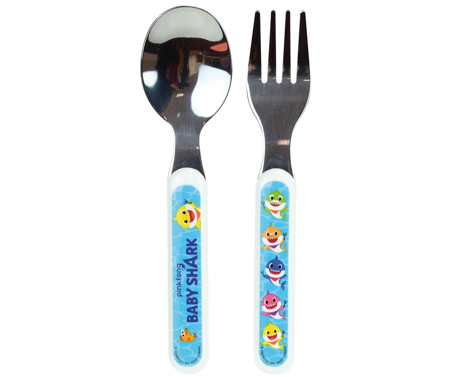Παιδικό Σετ 2τμχ Κουτάλι-Πηρούνι Baby Shark ANGO 005978 (Υλικό: Πολυπροπυλένιο) – ango – ANGO_005978