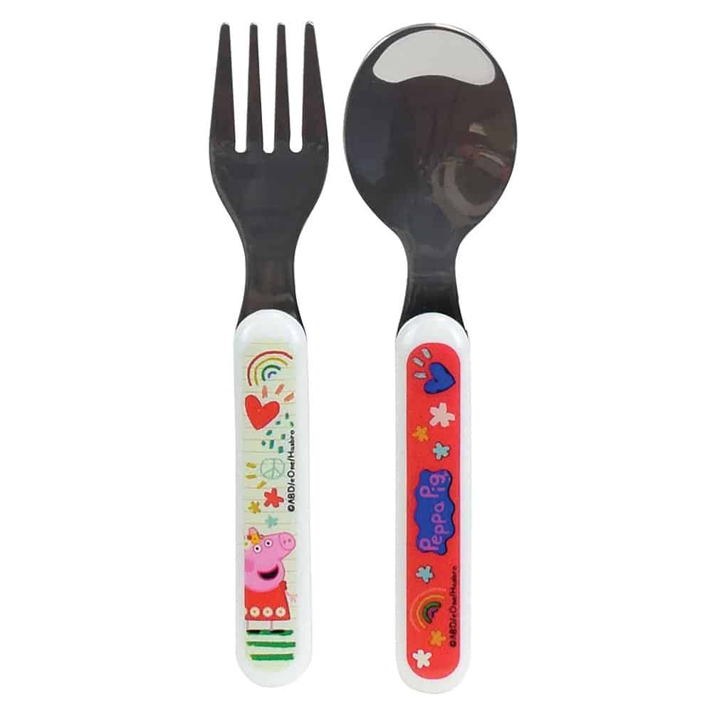 Παιδικό Σετ 2τμχ Κουτάλι-Πηρούνι Peppa Pig ANGO 006108 (Υλικό: Πολυπροπυλένιο, Μέγεθος: Σετ) – ango – ANGO_006108