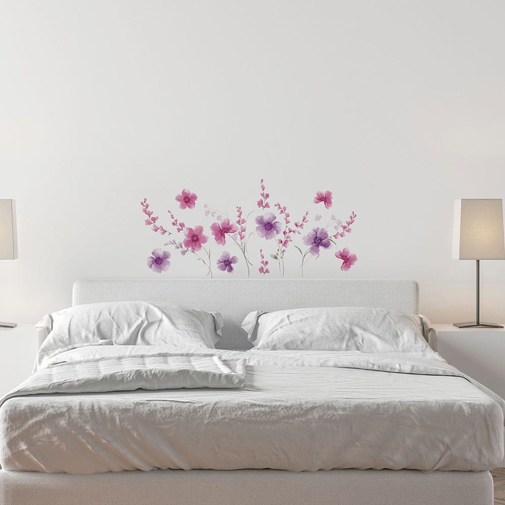 Αυτοκόλλητα Τοίχου Βινυλίου Purple Flowers 70×70εκ. ANGO 44231 – ango – ANGO_44231