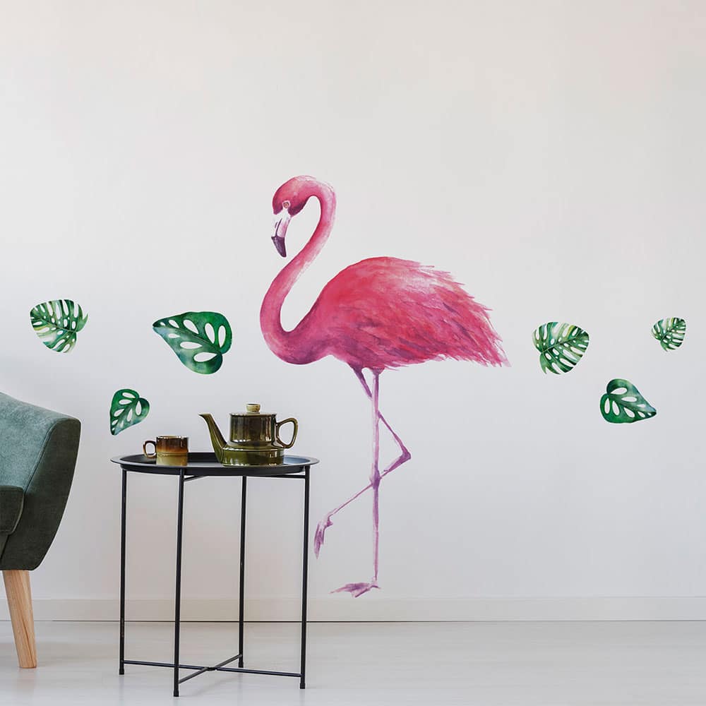 Αυτοκόλλητα Τοίχου Βινυλίου Tropical Flamingos 70×70εκ. ANGO 44237 – ango – ANGO_44237