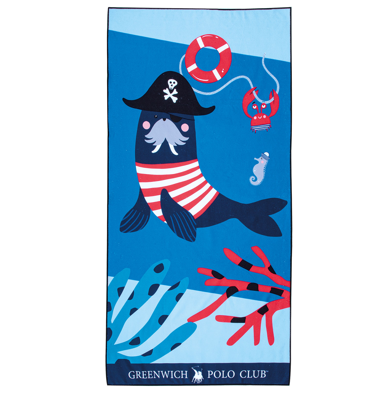 Πετσέτα Θαλάσσης Microfiber 70×140εκ. Beach Towel 3707 Greenwich Polo Club Junior (Ύφασμα: Microfiber, Χρώμα: Λευκό) – Greenwich Polo Club – 267701403707
