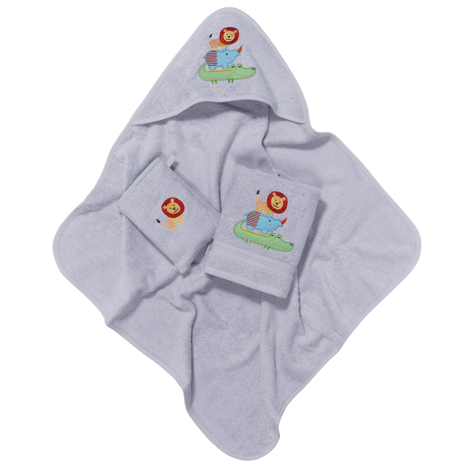 Σετ Μπάνιου 3τμχ Βαμβακερό Bebe Smile 6618 Das Baby (Ύφασμα: Βαμβάκι 100%, Χρώμα: Γκρι) – Das Baby – 630708006618