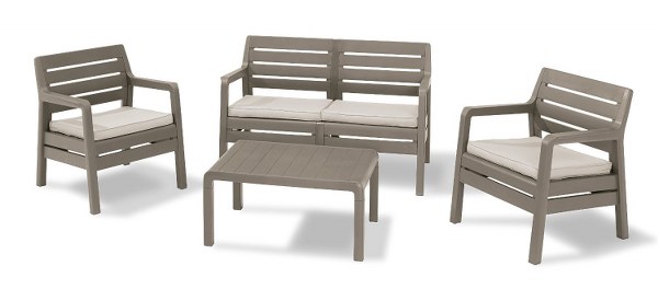 Σετ Κήπου 4τμχ Delano Cappuccino – Allibert – delano-set-cappuccino